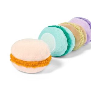 Ice Cream Sandwich Colored Cookie with Velcro Attachments Fabric Dog Toy